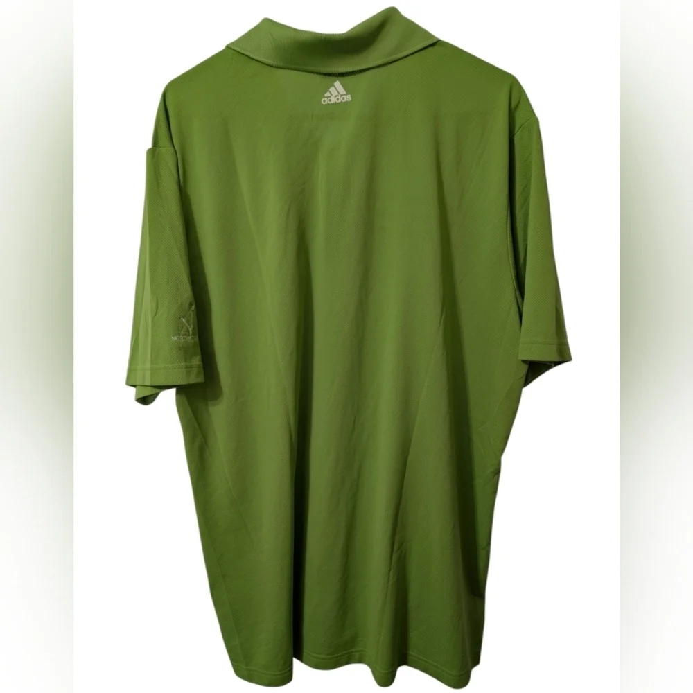 Adidas Green and White Golf Polo Shirt